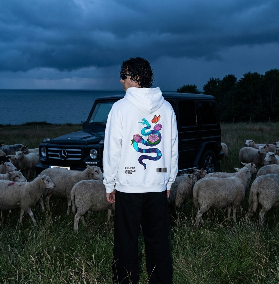 BUMEU Serpent Bloom Hoodie