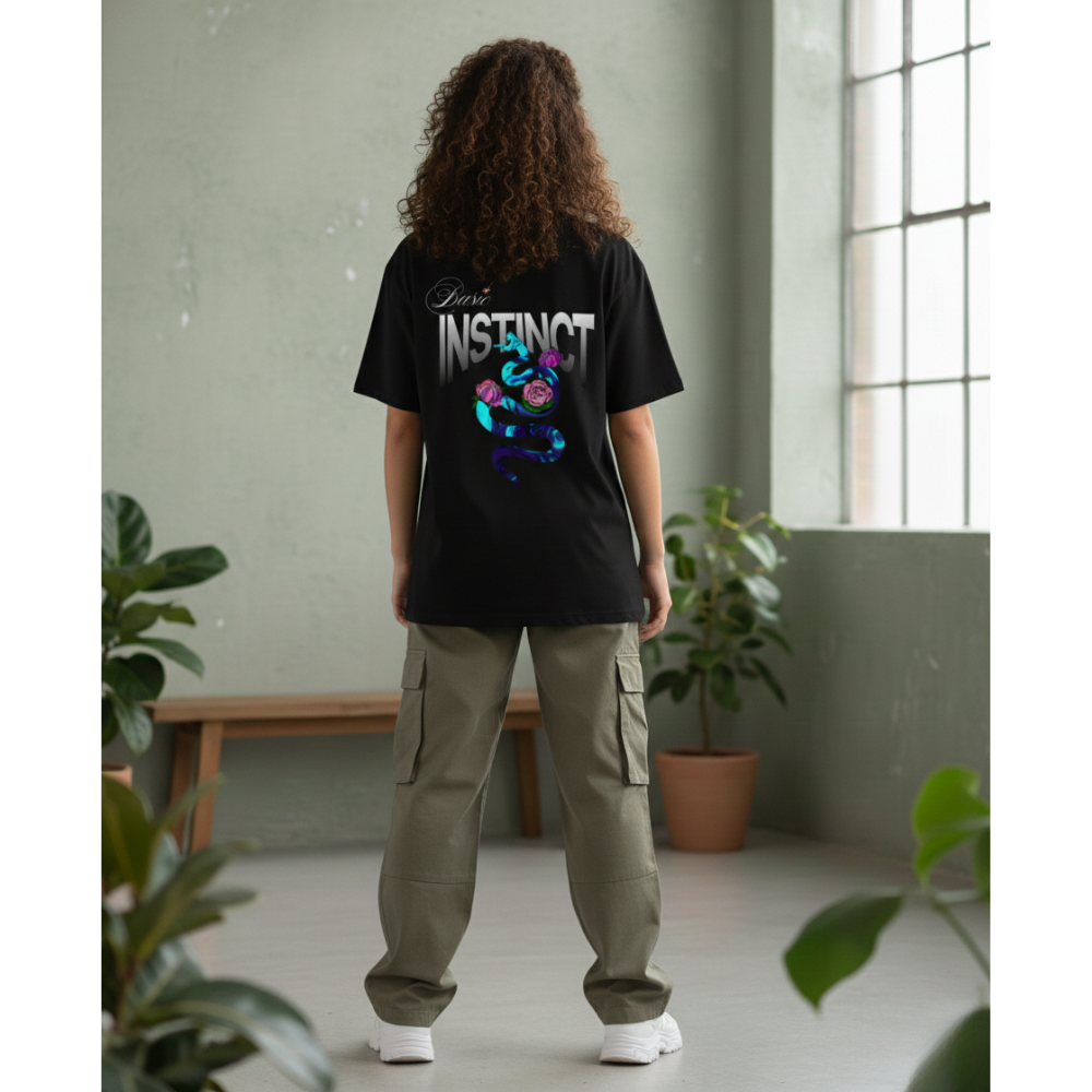 BUMEU Instinct Snake Oversized T-Shirt