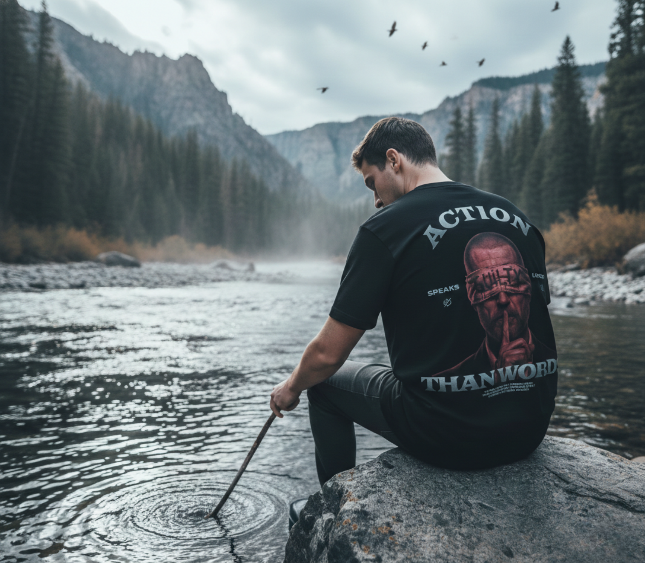 BUMEU Silent Action oversized T-Shirt