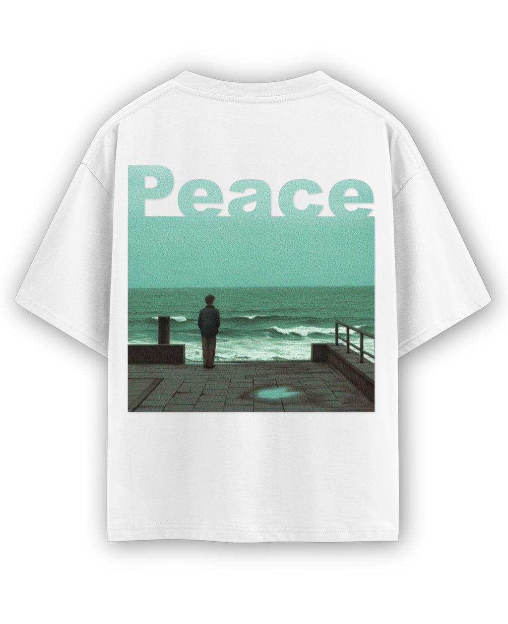 White Oversized T-shirt Back Design