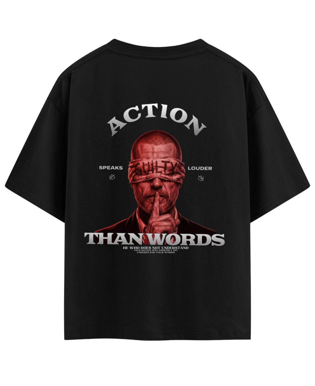 Black Oversized T-shirt Back Design